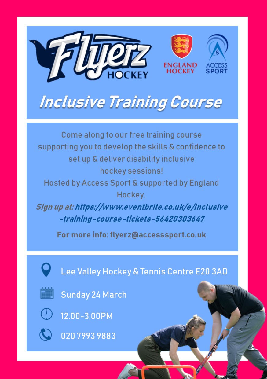 Flyerz and Lee Valley Inclusive Training Flyer